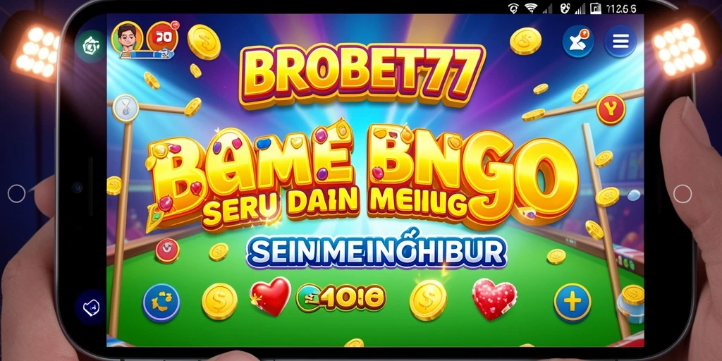 Tampilan gameplay seru dari BROBET77 dengan kartu Bingo dan interaksi pemain.