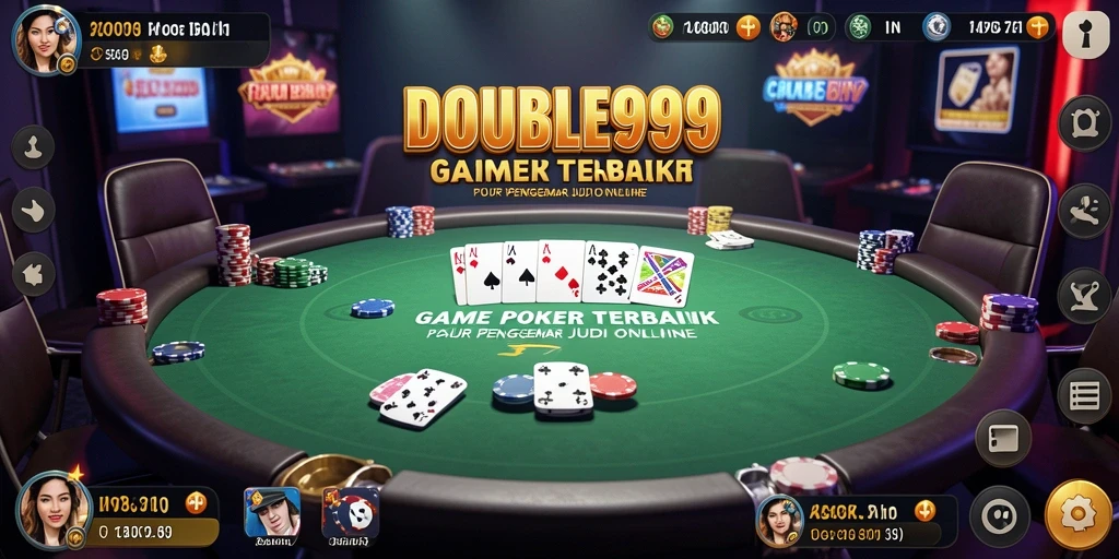 Screenshot menunjukkan pemain berfokus pada permainan Poker yang intens.