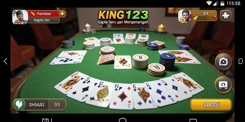 Screenshot gameplay Gaple yang seru dan penuh strategi.