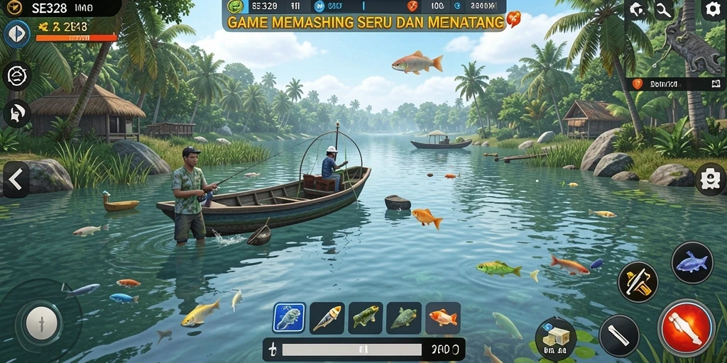 Gameplay memancing yang seru dan menarik di SE328.